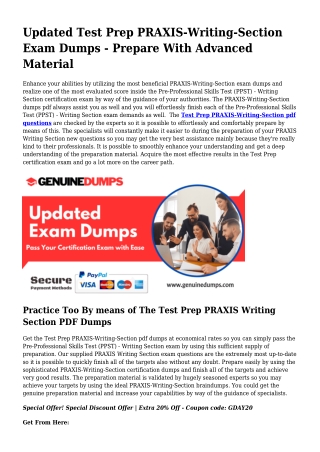 PRAXIS-Writing-Section PDF Dumps The Greatest Supply For Preparation
