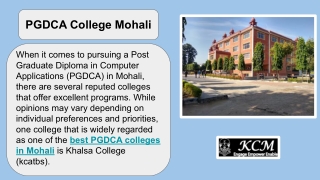 PGDCA College Mohali