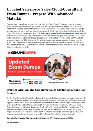 Sales-Cloud-Consultant PDF Dumps - Salesforce Certification Made Effortless