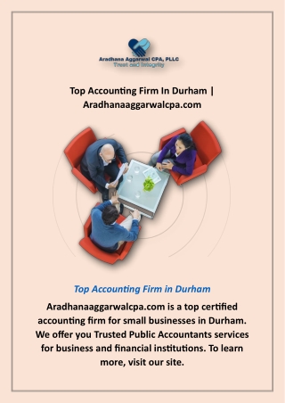 Top Accounting Firm In Durham | Aradhanaaggarwalcpa.com