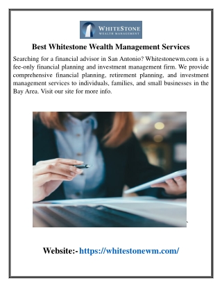 Best Whitestone Wealth Management Services