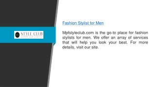 Fashion Stylist For Men Mpfstyleclub.com