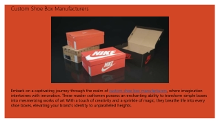 Custom Shoe Box Manufacturers