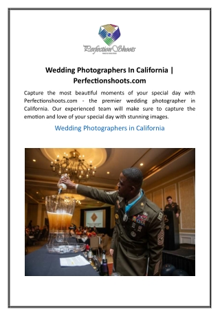 Wedding Photographers In California  Perfectionshoots