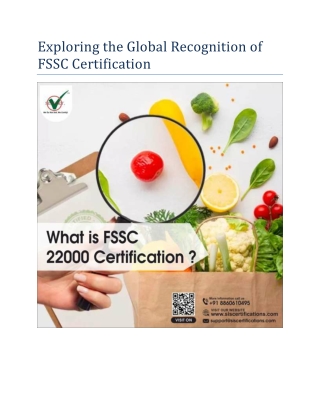 Exploring the Global Recognition of FSSC Certification