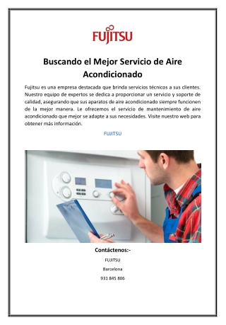 Buscando el Mejor Servicio de Aire Acondicionado