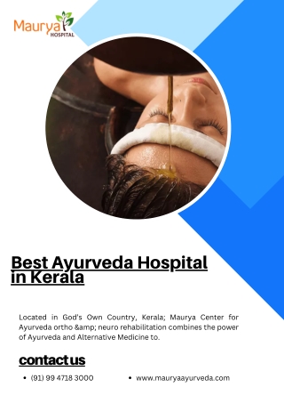 Best Ayurveda Hospital in Kerala