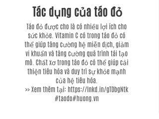 Tác dụng của táo đỏ
