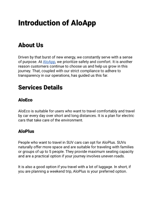 Introduction of AloApp