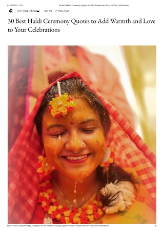 30 Best Haldi Ceremony Quotes to Add Warmth and Love to Your Celebrations