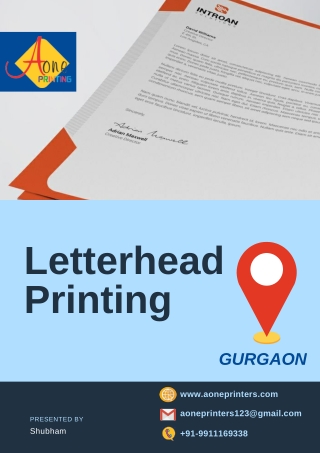Letterhead Printing - Aone Printers