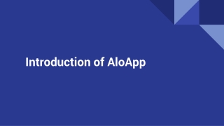 Introduction of AloApp