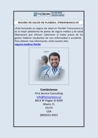 Seguro de salud de Florida  Fsinsurance.us