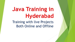 Java Training in Hyderabad