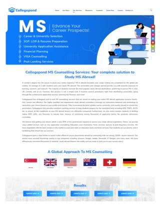 MS in Abroad Top Countries, Counselling and Universities