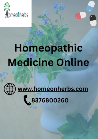 Homeopathic Medicine Online