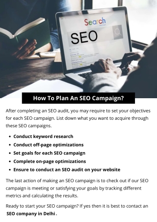 How To Plan An SEO Campaign