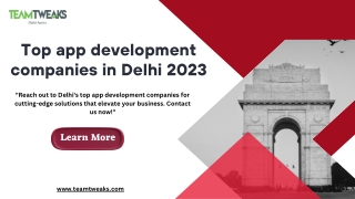 Top app development companies in Delhi 2023