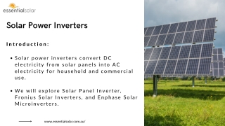 Maximizing Solar Energy Efficiency with Advanced Microinverter Technology