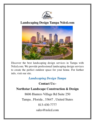 Landscaping Design Tampa Nslcd