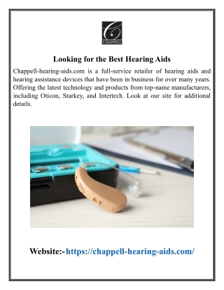 Looking for the Best Hearing Aids