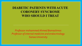 Diabetic patients with ACS mew