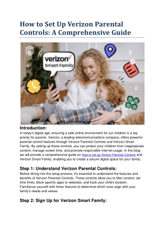 How to Set Up Verizon Parental Controls