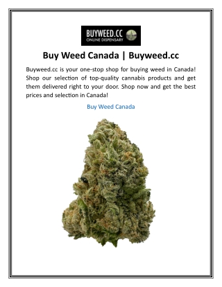 Buy Weed Canada  Buyweed.cc