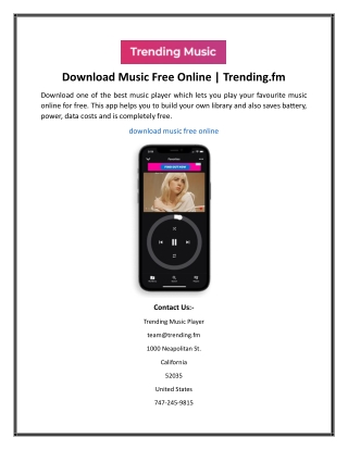 Download Music Free Online  Trending.fm