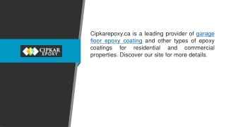Garage Floor Epoxy Coating Cipkarepoxy.ca