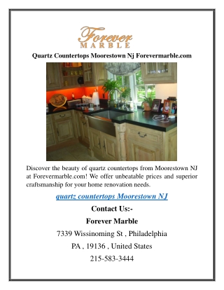 Quartz Countertops Moorestown Nj Forevermarble