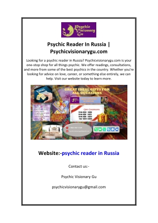 Psychic Reader In Russia Psychicvisionarygu.com