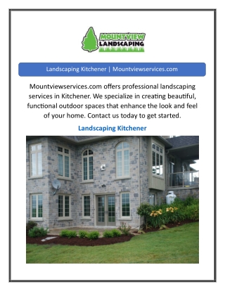 Landscaping Kitchener Mountviewservices.com