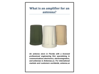 What is an amplifier for an antenna