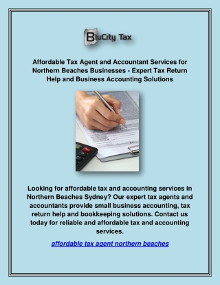 Affordable Tax Agent and Accountant Services for Northern Beaches Businesses