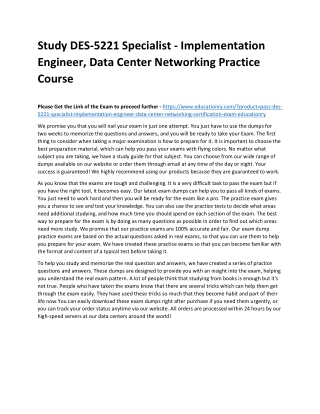 DES-5221 Specialist - Implementation Engineer, Data Center Networking