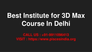 Best Institute for 3D Max Course In Delhi