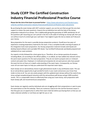 CCIFP The Certified Construction Industry Financial Professional