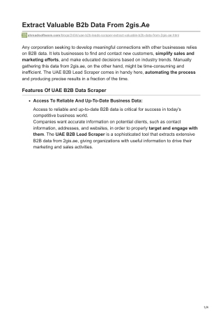 1Extract Valuable B2b Data From 2gisAe