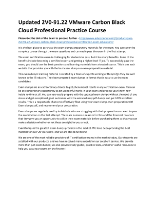 2V0-91.22 VMware Carbon Black Cloud Professional