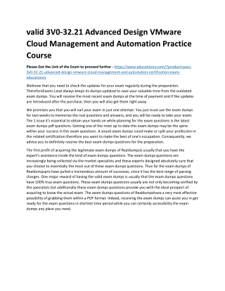 3V0-32.21 Advanced Design VMware Cloud Management and Automation