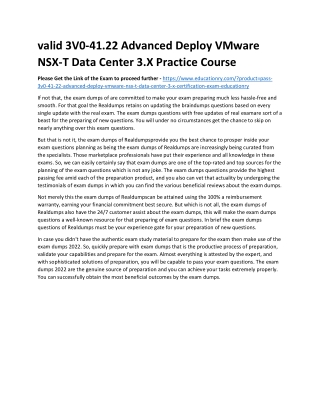 3V0-41.22 Advanced Deploy VMware NSX-T Data Center 3.X