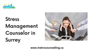 Stress Management Counselor in Surrey