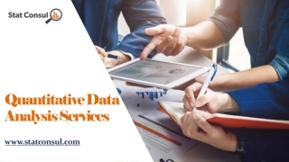 Get Quantitative Data Analysis Services at statconsul.com