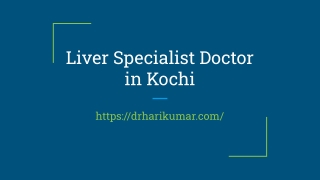 Liver Specialist Doctor in Kochi