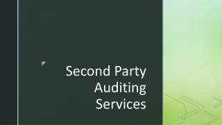 Second Party Auditing Services