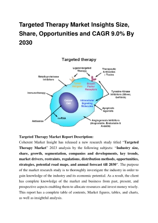 Targeted Therapy Market to See Booming Growth 2023-2030