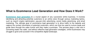 _What is Ecommerce Lead Generation and How Does it Work_