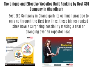 The Unique and Effective Websites Built Ranking by Best SEO Company in Chandigarh