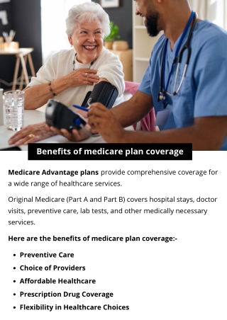 Benefits of medicare plan coverage